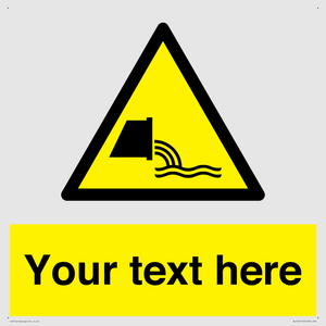 Custom Warning sewage effluent outfall